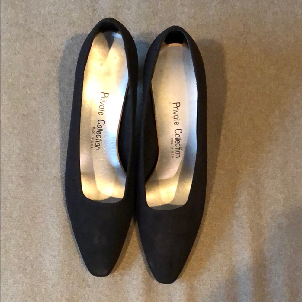 Black suede shoes